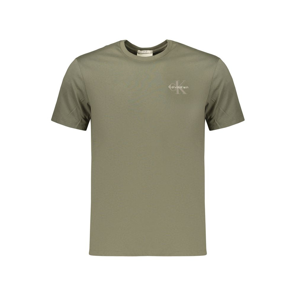 T-shirt da uomo Calvin Klein in cotone verde