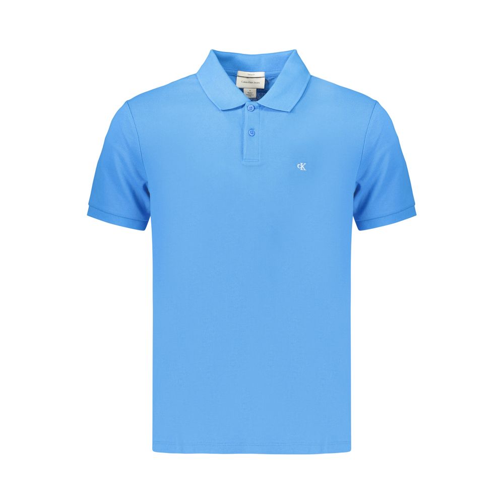 Polo da uomo Calvin Klein Azzurro in cotone