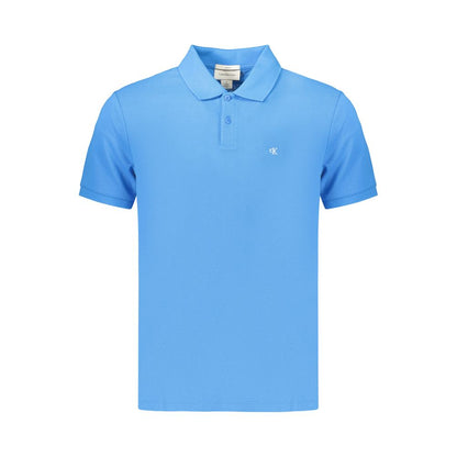 Polo da uomo Calvin Klein Azzurro in cotone