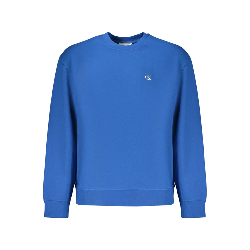 Felpa da uomo Calvin Klein in cotone blu