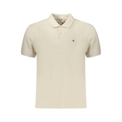Polo da uomo Calvin Klein in cotone beige