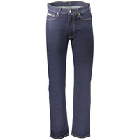 Calvin Klein Blue Cotton Men's Jean Crafted for Elegance and Comfort