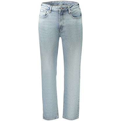 Jeans da donna in cotone Azzurro Calvin Klein