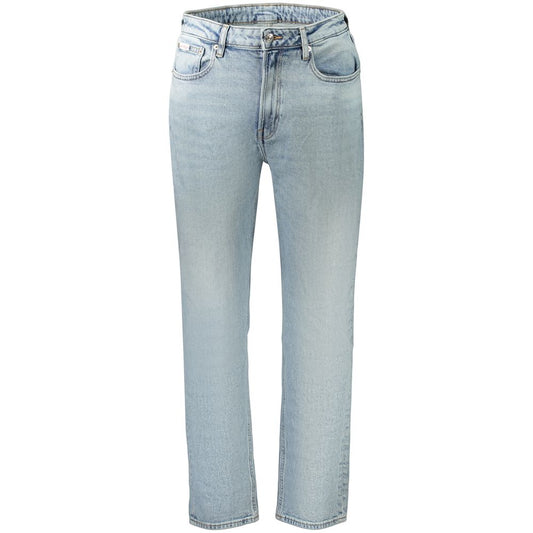 Jeans da donna in cotone Azzurro Calvin Klein
