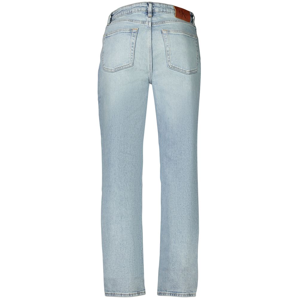 Jeans da donna in cotone Azzurro Calvin Klein