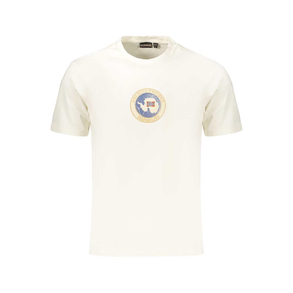 T-Shirt Uomo Napapijri in Cotone Bianca