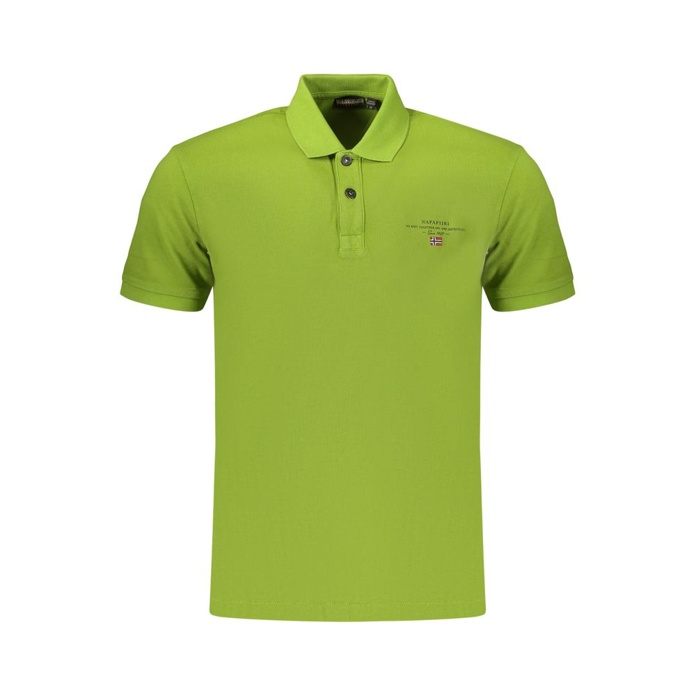 Polo da uomo Napapijri in cotone verde