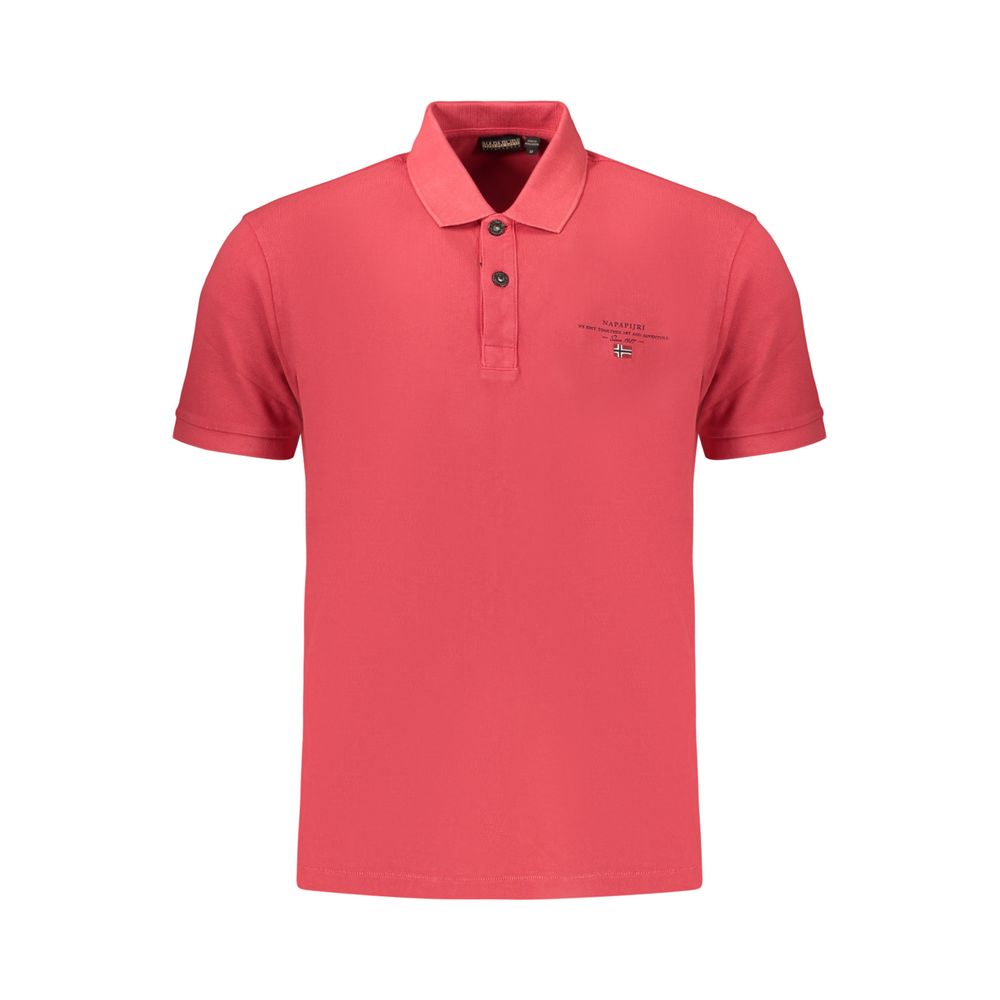 Polo da uomo Napapijri in cotone rosso