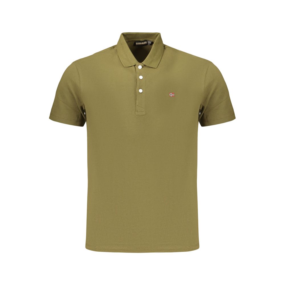 Polo da uomo Napapijri in cotone verde
