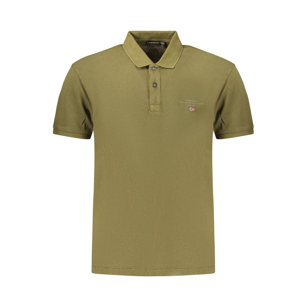 Polo da uomo Napapijri in cotone verde