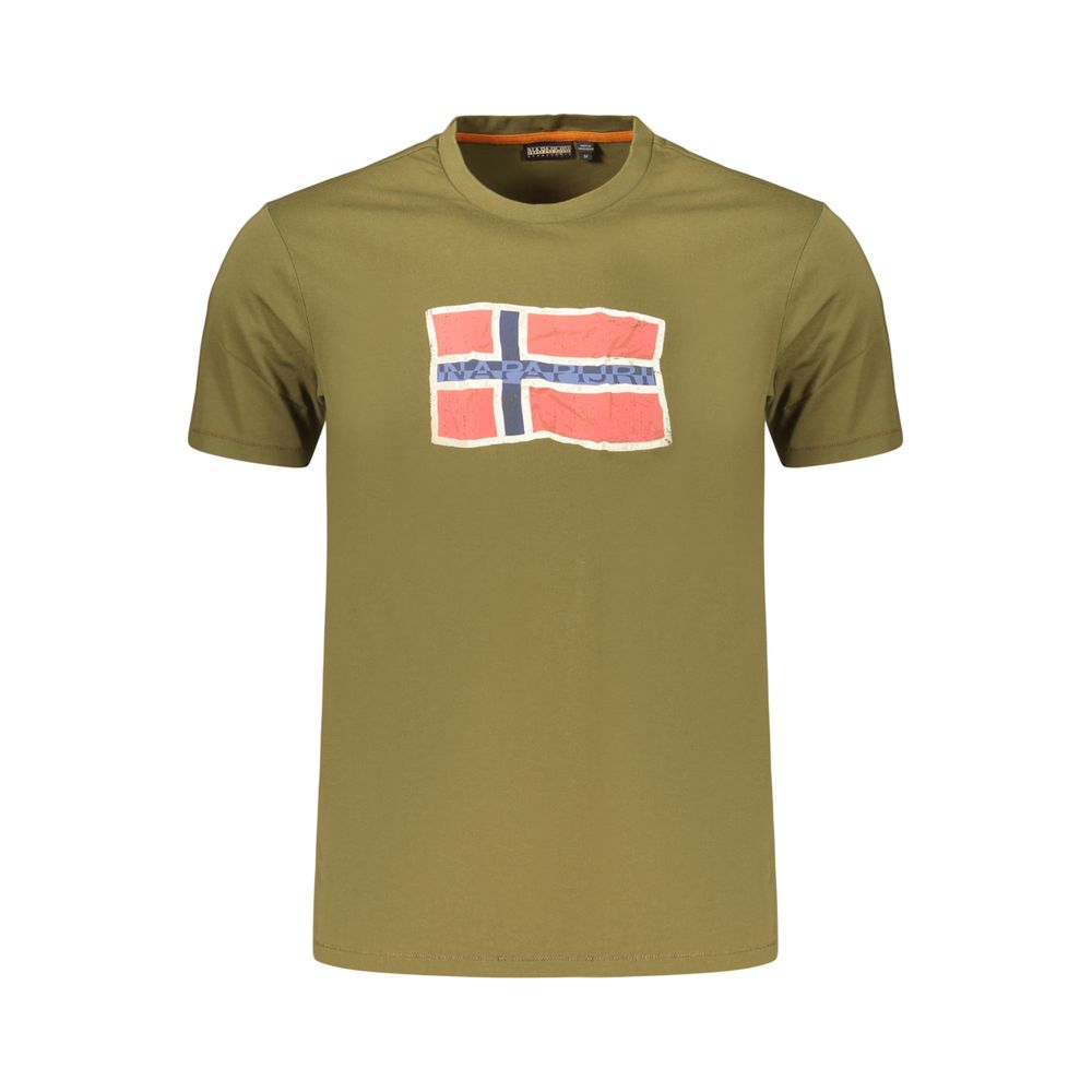 T-Shirt da uomo Napapijri in cotone verde