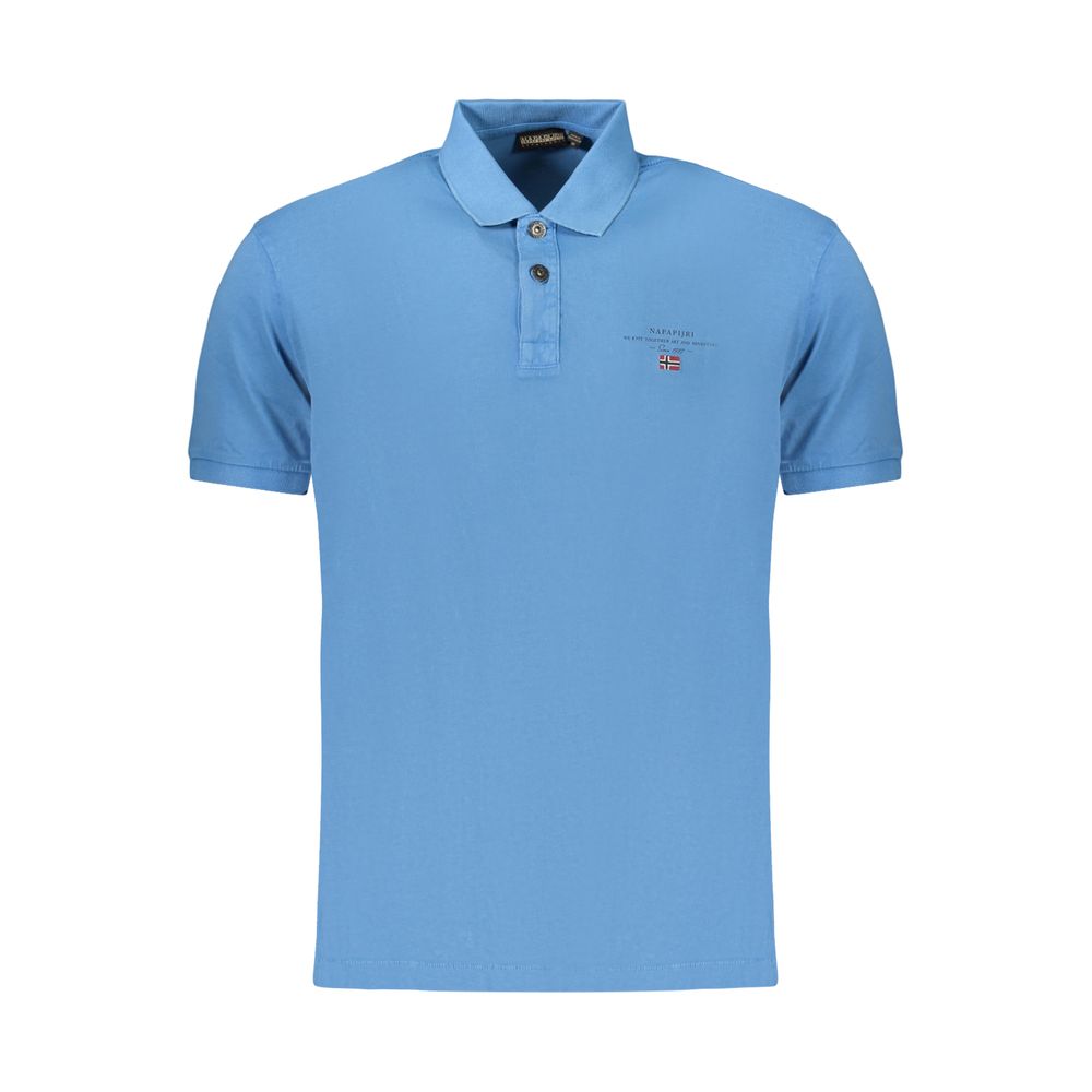Polo Napapijri Azzurro da Uomo in Cotone