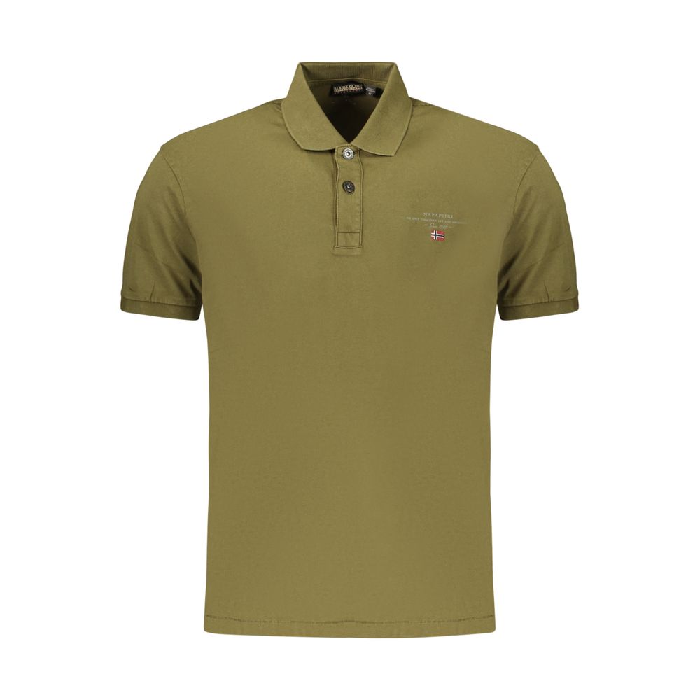 Polo da uomo Napapijri in cotone verde