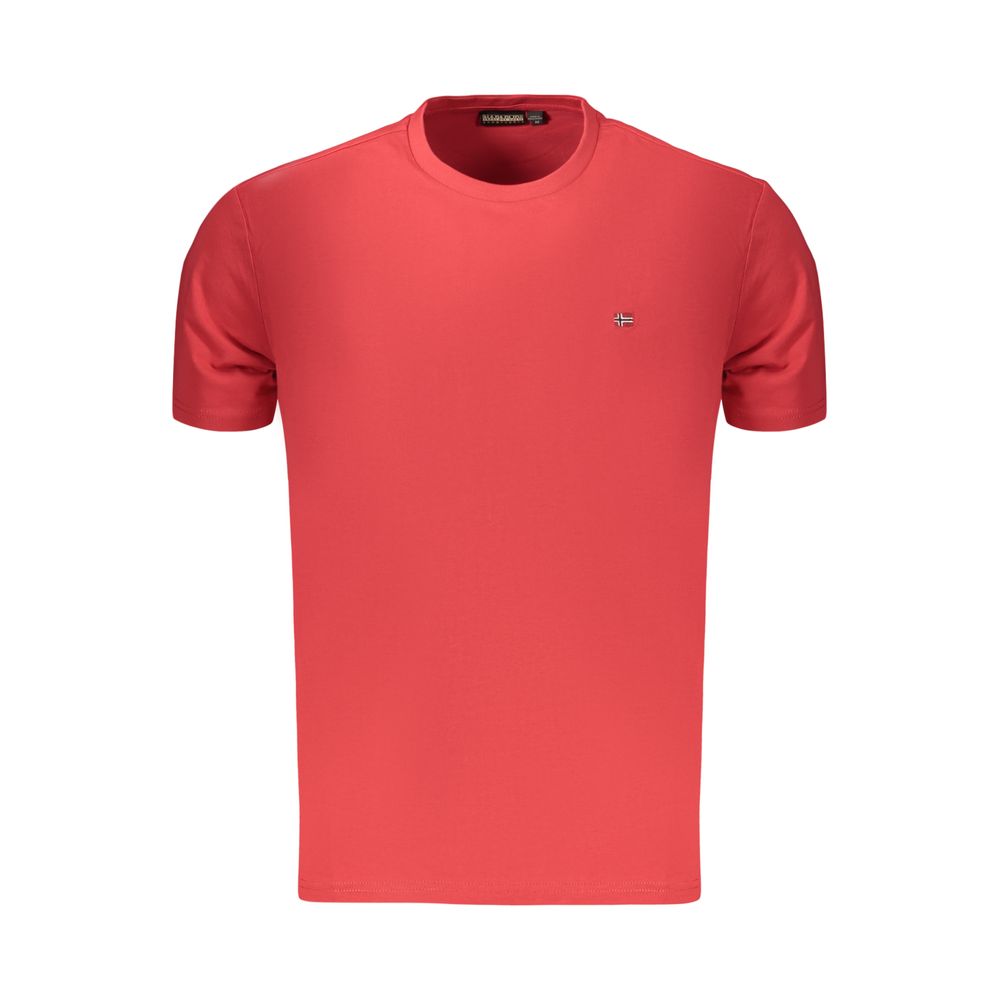 T-shirt da uomo Napapijri rossa in cotone