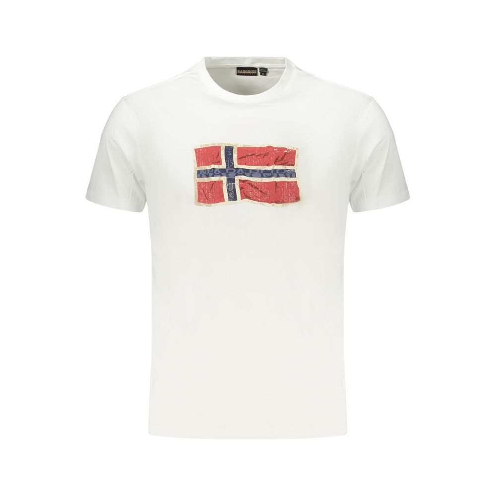 T-Shirt Uomo Napapijri in Cotone Bianca