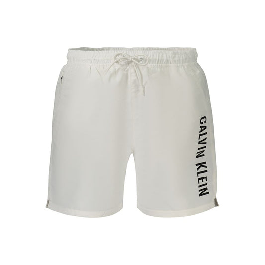 Pantaloncino da uomo Calvin Klein in poliestere bianco