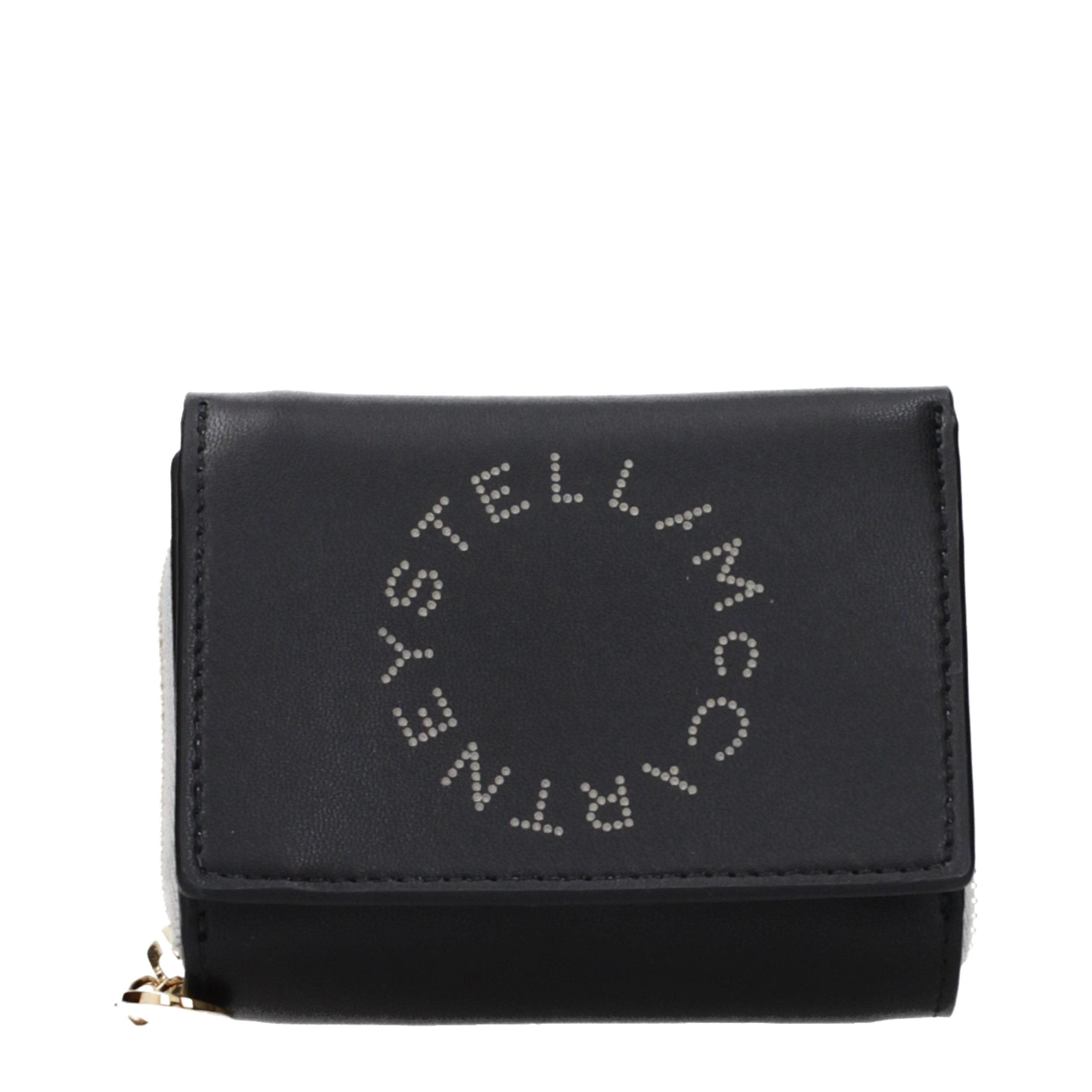 Portefeuille Stella McCartney en cuir noir