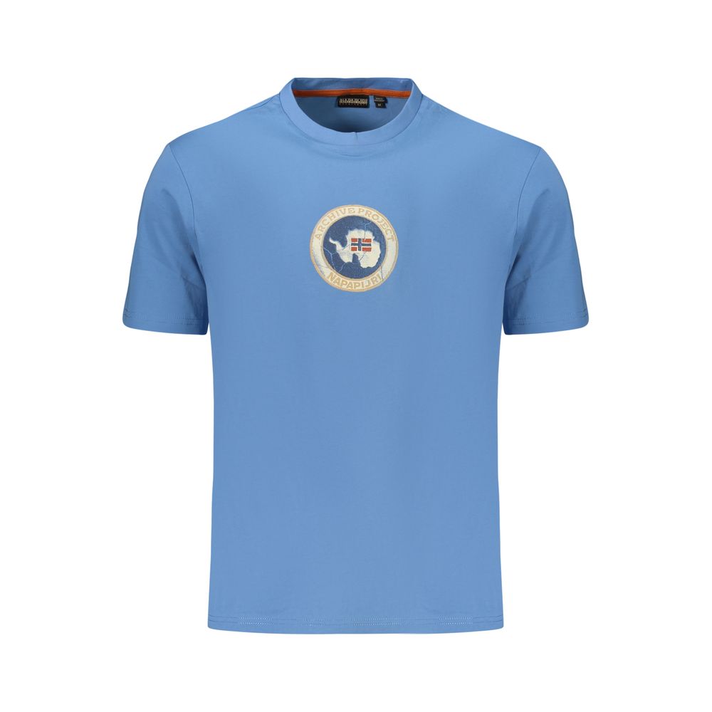 T-shirt da uomo in cotone Napapijri Azzurro