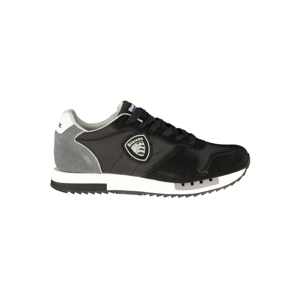 Baskets Blauer en polyuréthane noir pour homme