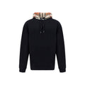 Felpa Nera in Cotone Burberry