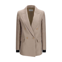 Max Mara Beige Silk Blazer