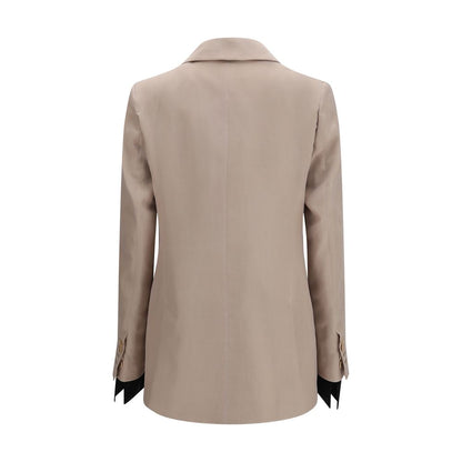 Max Mara Beige Silk Blazer