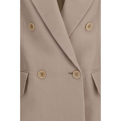 Max Mara Beige Silk Blazer