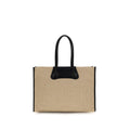 Borsa a spalla Vivienne Westwood in rafia beige
