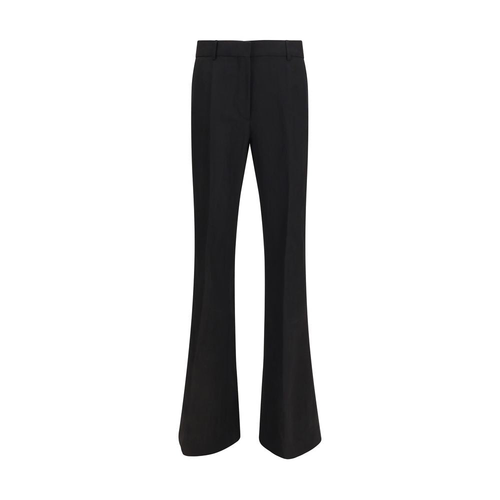 Pantalon évasé noir en viscose Max Mara