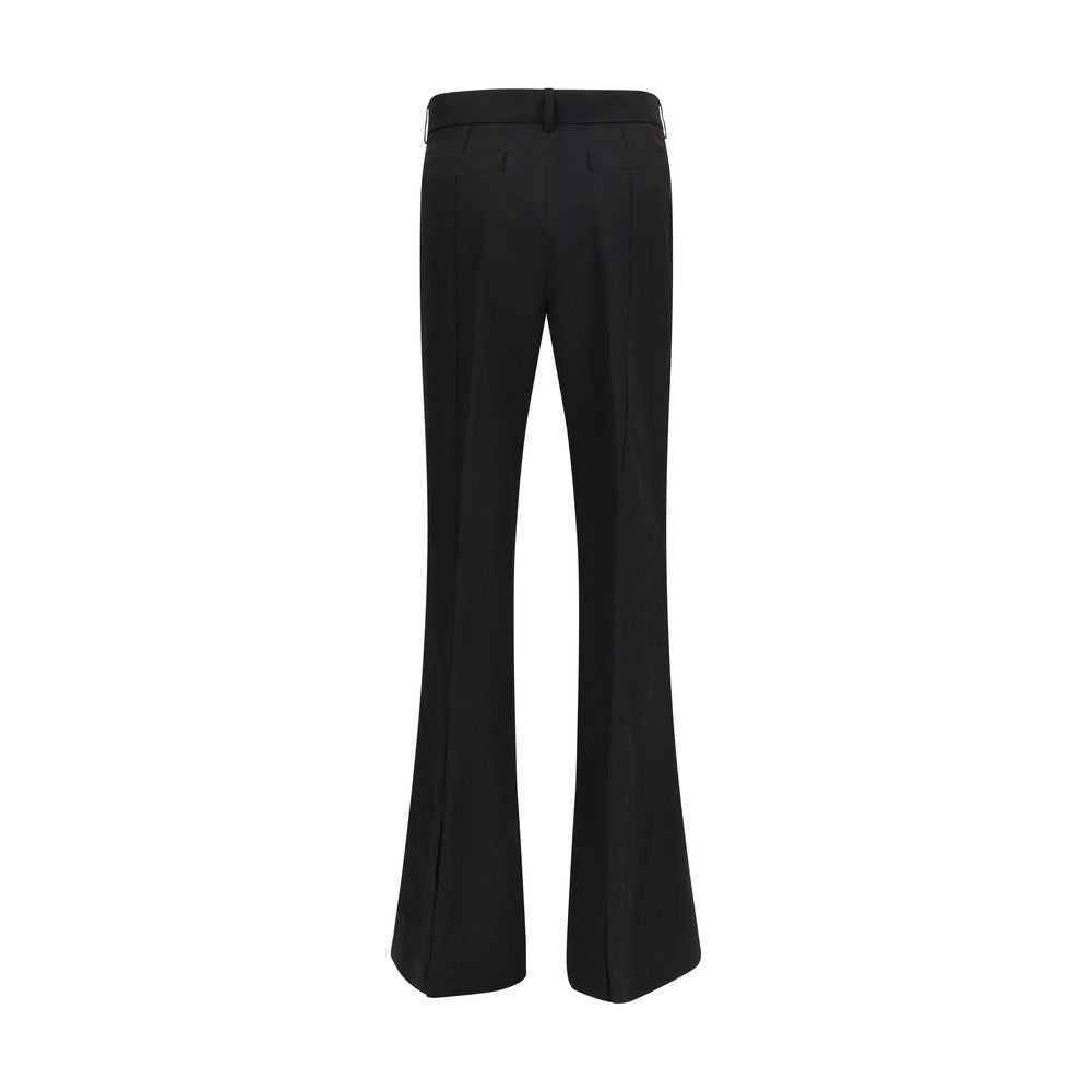 Pantalon évasé noir en viscose Max Mara