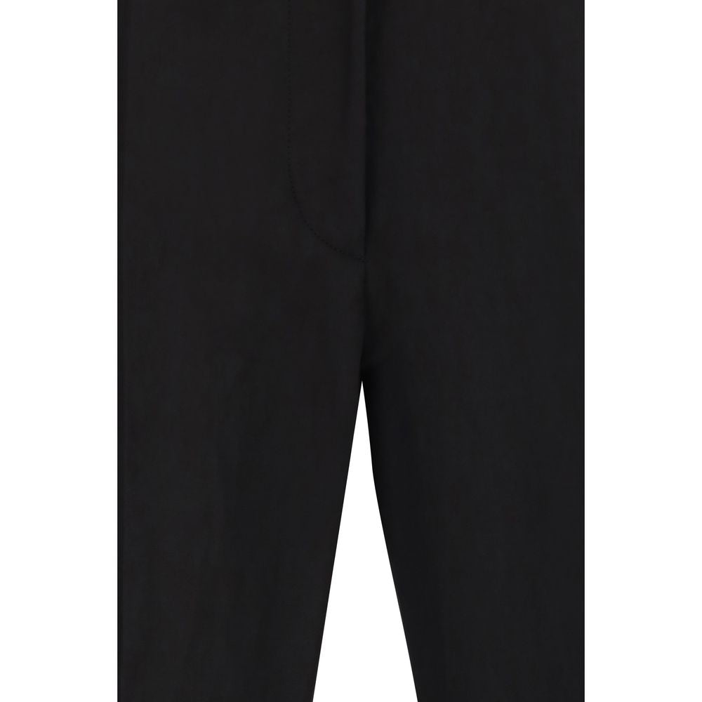 Pantalon évasé noir en viscose Max Mara