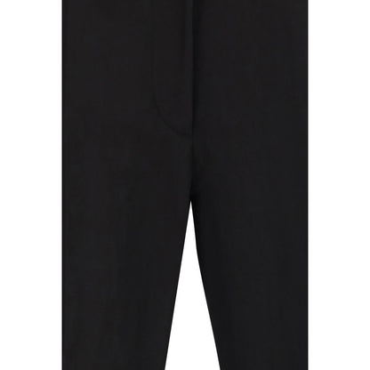 Pantaloni svasati Max Mara in viscosa neri