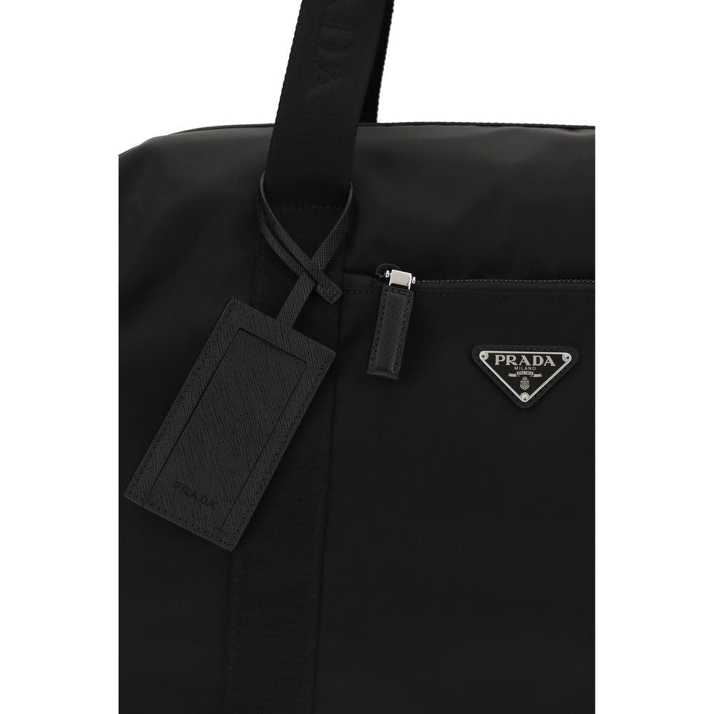 Prada Valigeria e articoli da viaggio neri in poliammide riciclato