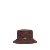 Cappello a secchiello Vivienne Westwood in rafia marrone