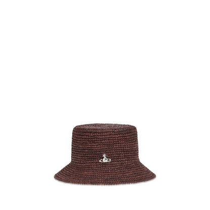 Cappello a secchiello Vivienne Westwood in rafia marrone