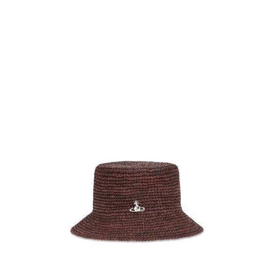 Cappello a secchiello Vivienne Westwood in rafia marrone