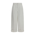 Brunello Cucinelli Pantaloni casual in cotone bianco