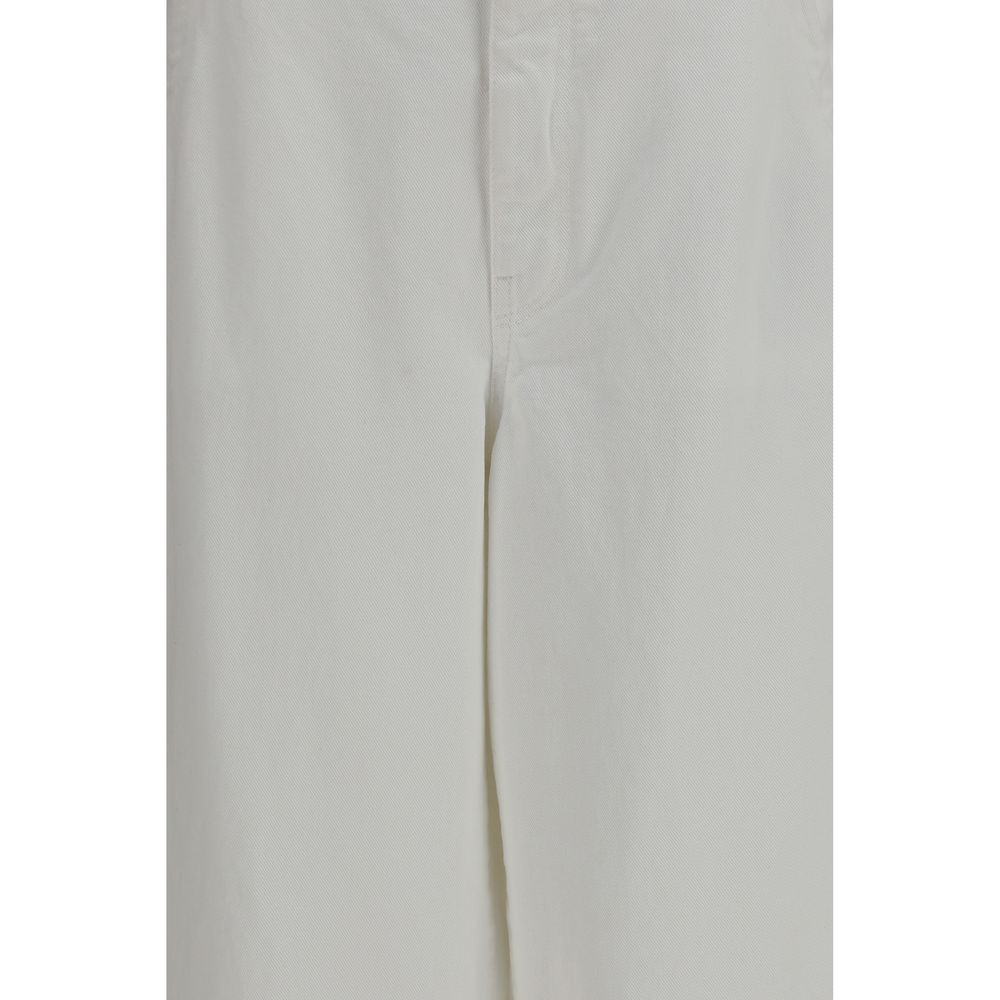 Brunello Cucinelli Pantaloni casual in cotone bianco