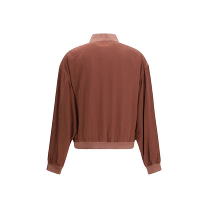 Bomber Versace in seta bordeaux