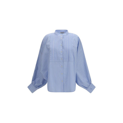 Camicia in cotone blu SOSUE