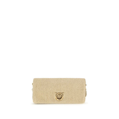 Borsa a Spalla PINKO Beige in Polipropilene