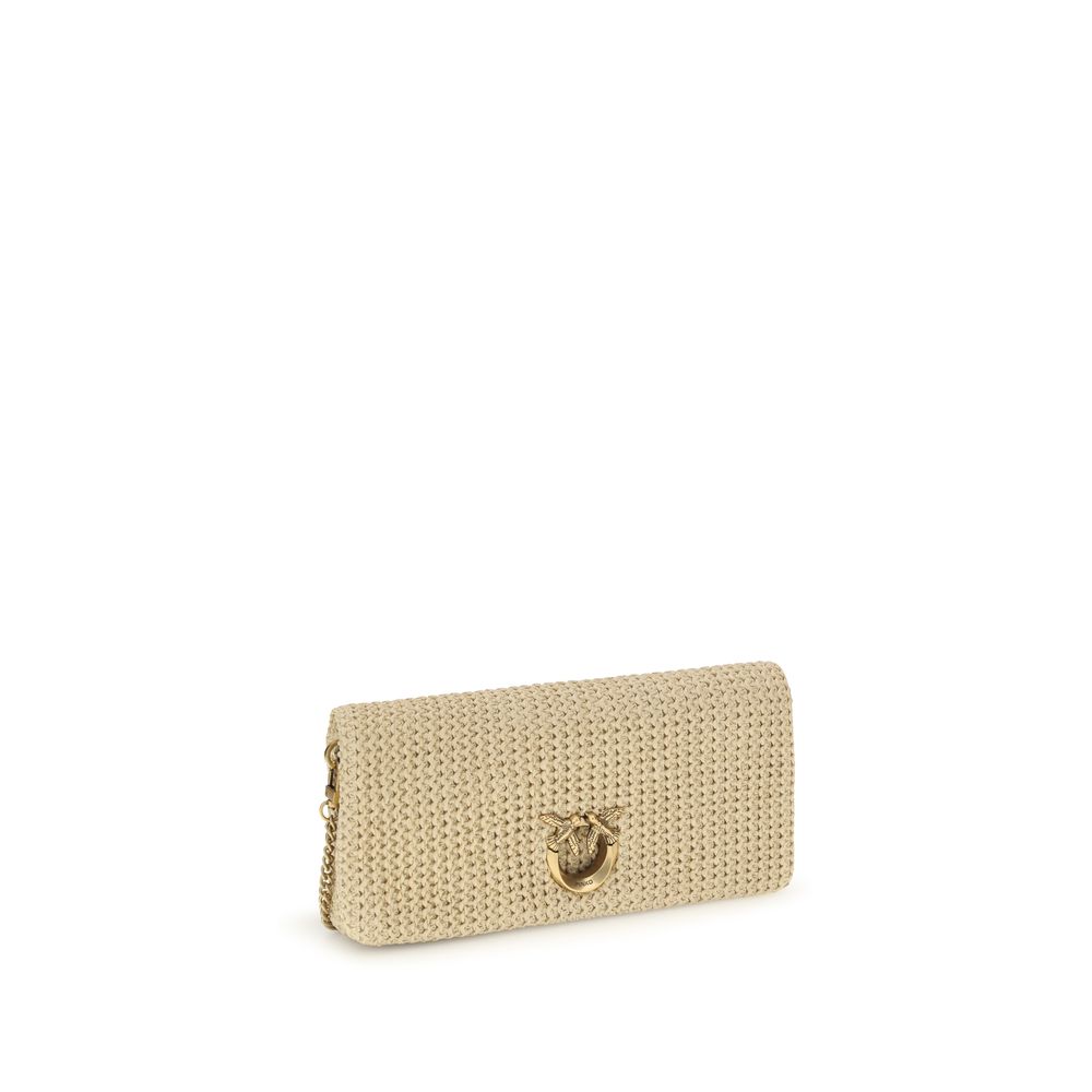 Borsa a Spalla PINKO Beige in Polipropilene