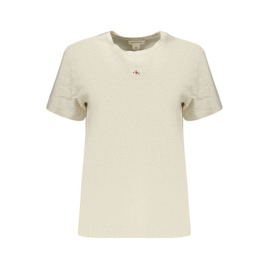 T-shirt da donna Calvin Klein grigia in cotone