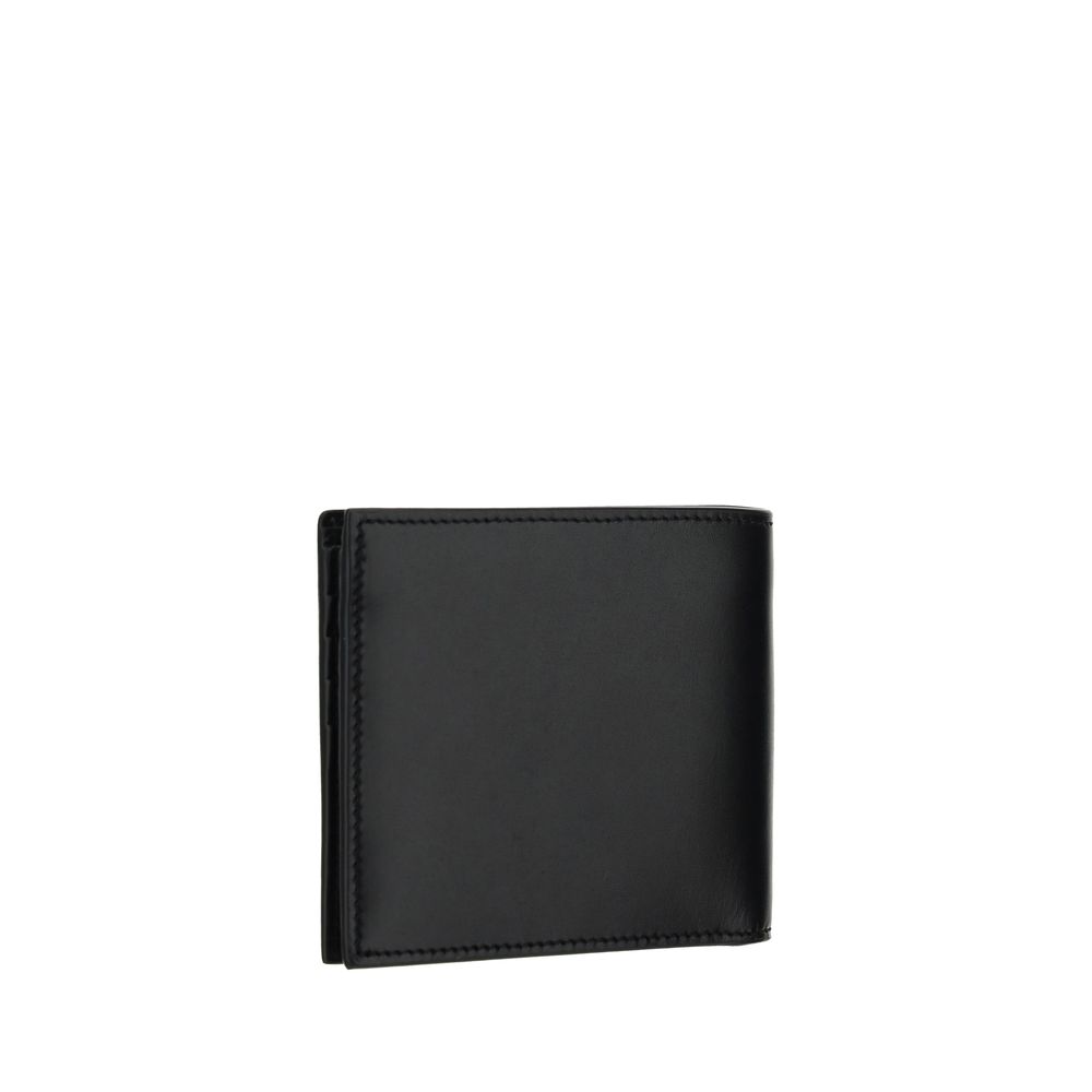 Portefeuille Saint Laurent en Cuir de Veau Noir Bos Taurus