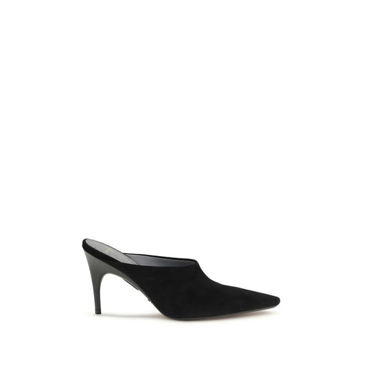 Mules Balenciaga in pelle scamosciata nera