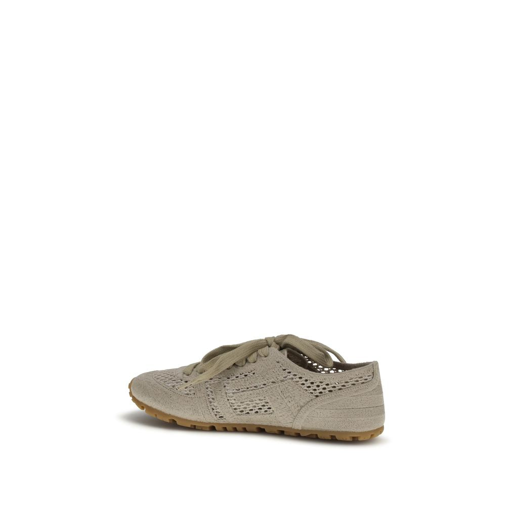 Baskets Balmain en coton beige