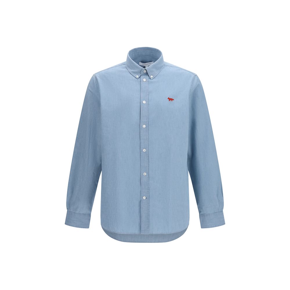 Camicia Maison Kitsuné in cotone blu