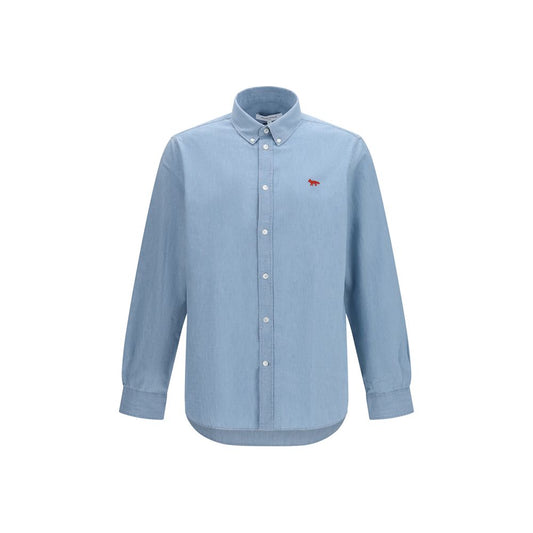 Camicia Maison Kitsuné in cotone blu