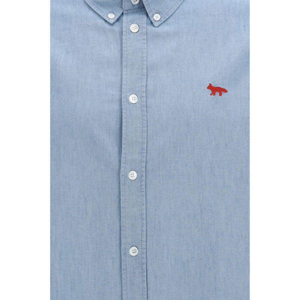 Camicia Maison Kitsuné in cotone blu