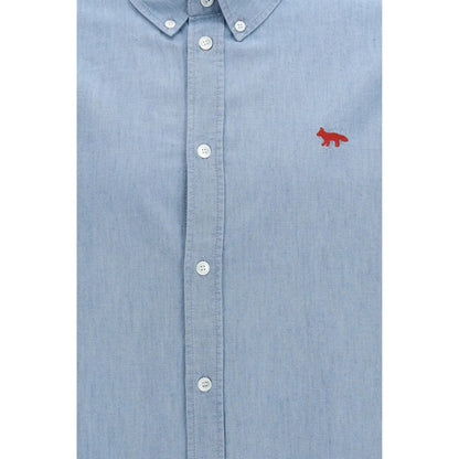 Camicia Maison Kitsuné in cotone blu